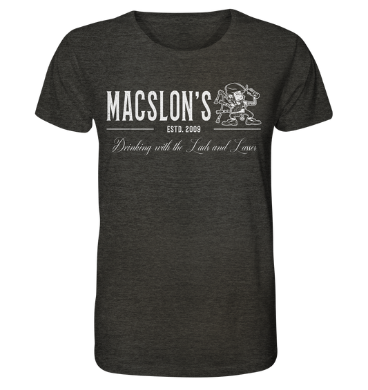 MacSlon's "Drinking With The Lads & Lasses" - Organic Shirt (meliert)