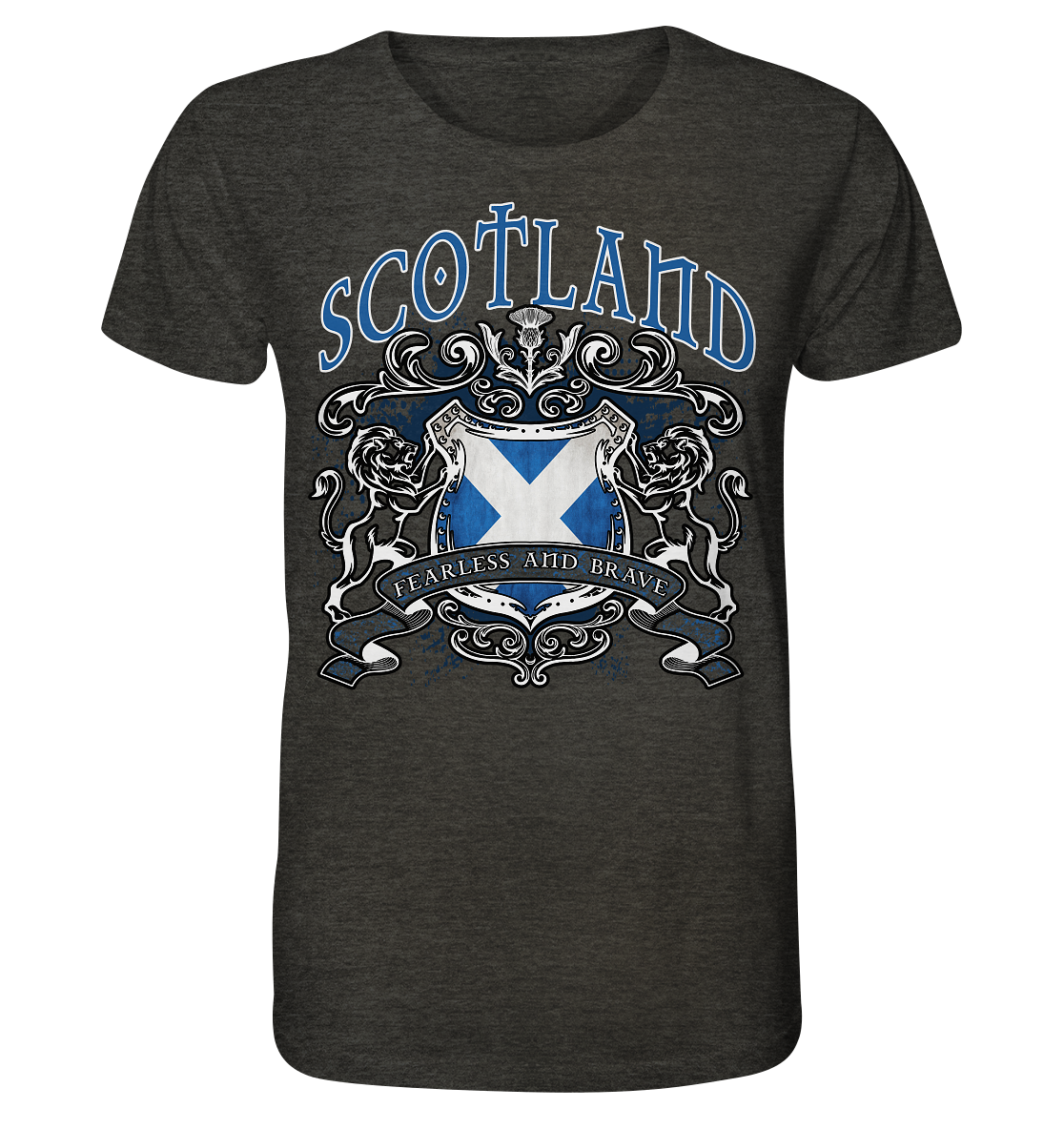 Scotland "Crest"  - Organic Shirt (meliert)