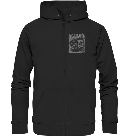 Póg Mo Thóin Streetwear "Flatcap & Mohawk Skulls I" - Organic Zipper