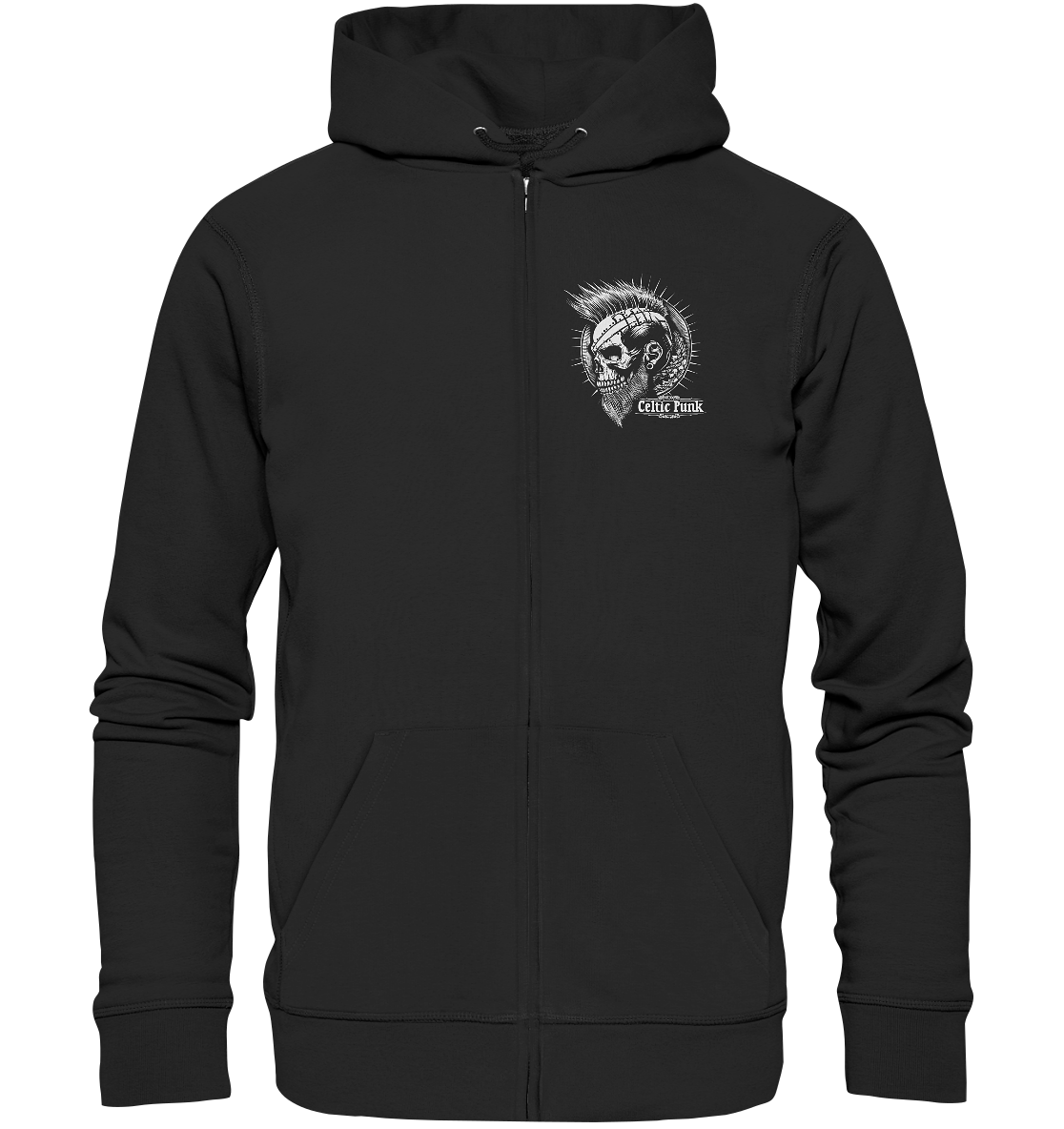 Celtic Punk "Skull IV" - Organic Zipper