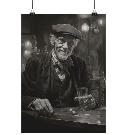 Old Irish Man In Irish Pub II - Poster Din A2 (hoch)
