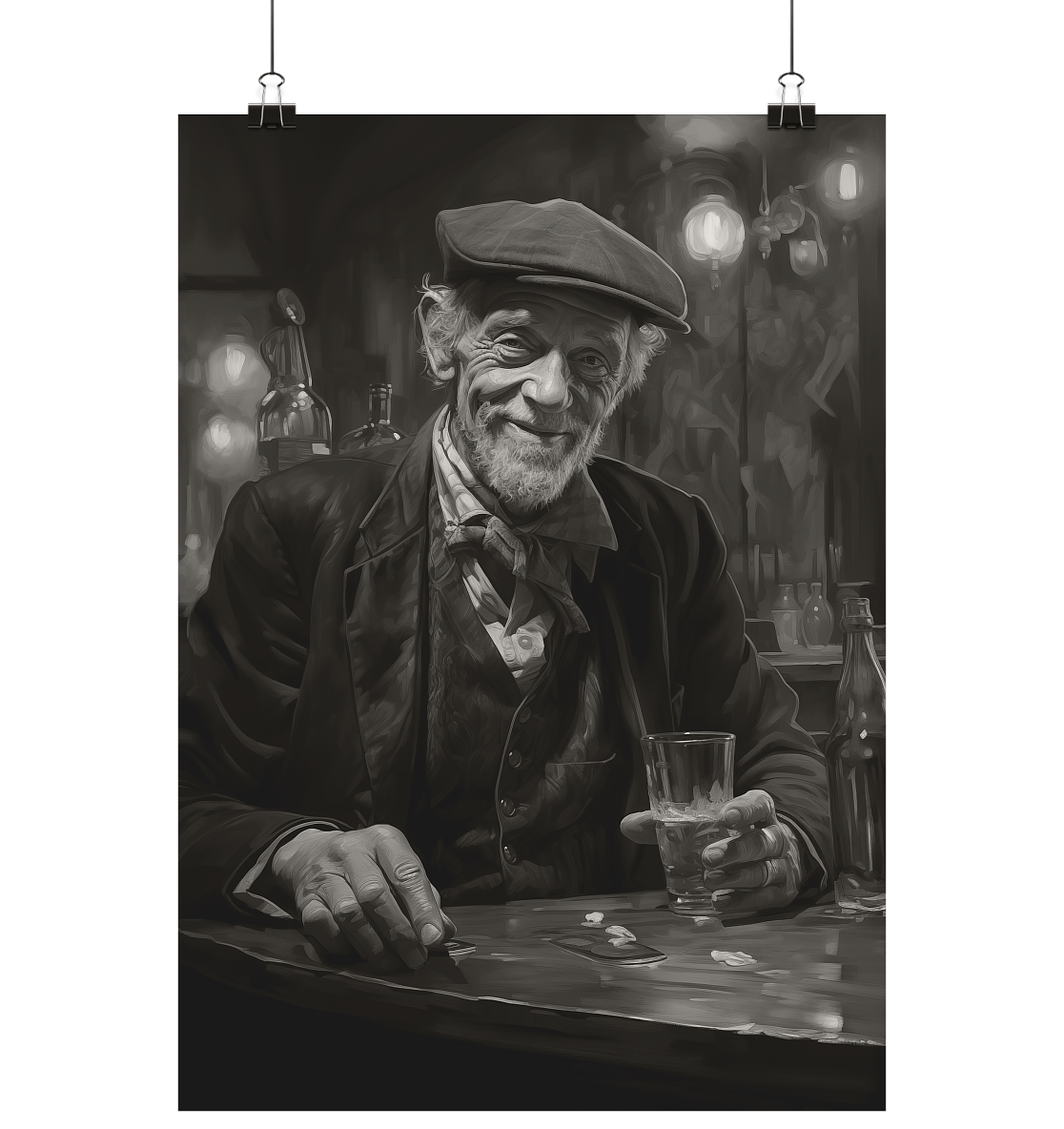 Old Irish Man In Irish Pub II - Poster Din A3 (hoch)