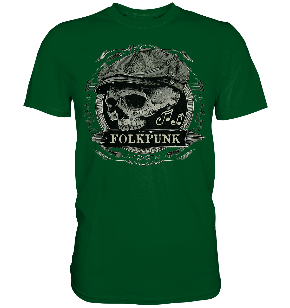 Folkpunk "Flatcap-Skull II"  - Premium Shirt