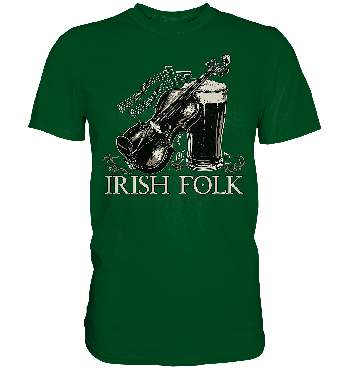 Irish Folk "Pint & Violin" - Premium Shirt