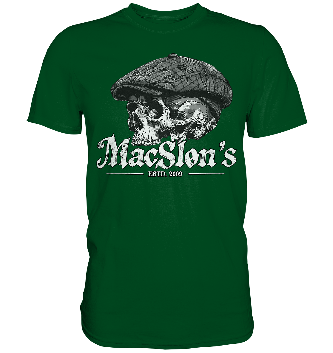 MacSlon's "Estd. 2009 / Flatcap-Skull IX" - Premium Shirt