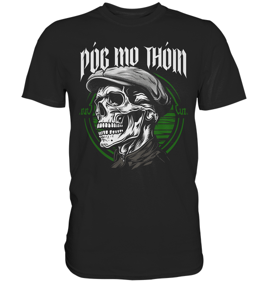 Póg Mo Thóin Streetwear "Flatcap-Skull II" - Premium Shirt