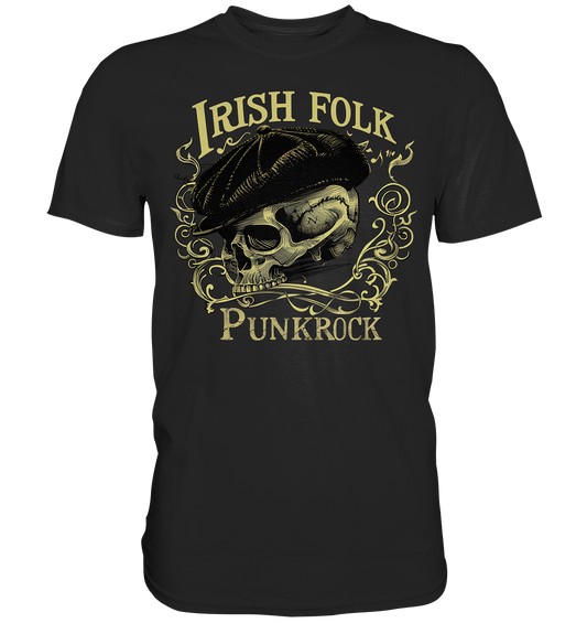 Irish Folk Punkrock "Flatcap-Skull I" - Premium Shirt