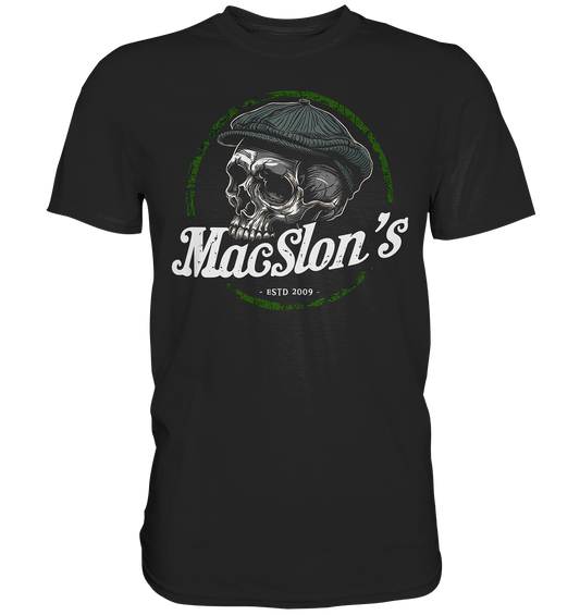 MacSlon's "Estd. 2009 / Flatcap-Skull" - Premium Shirt