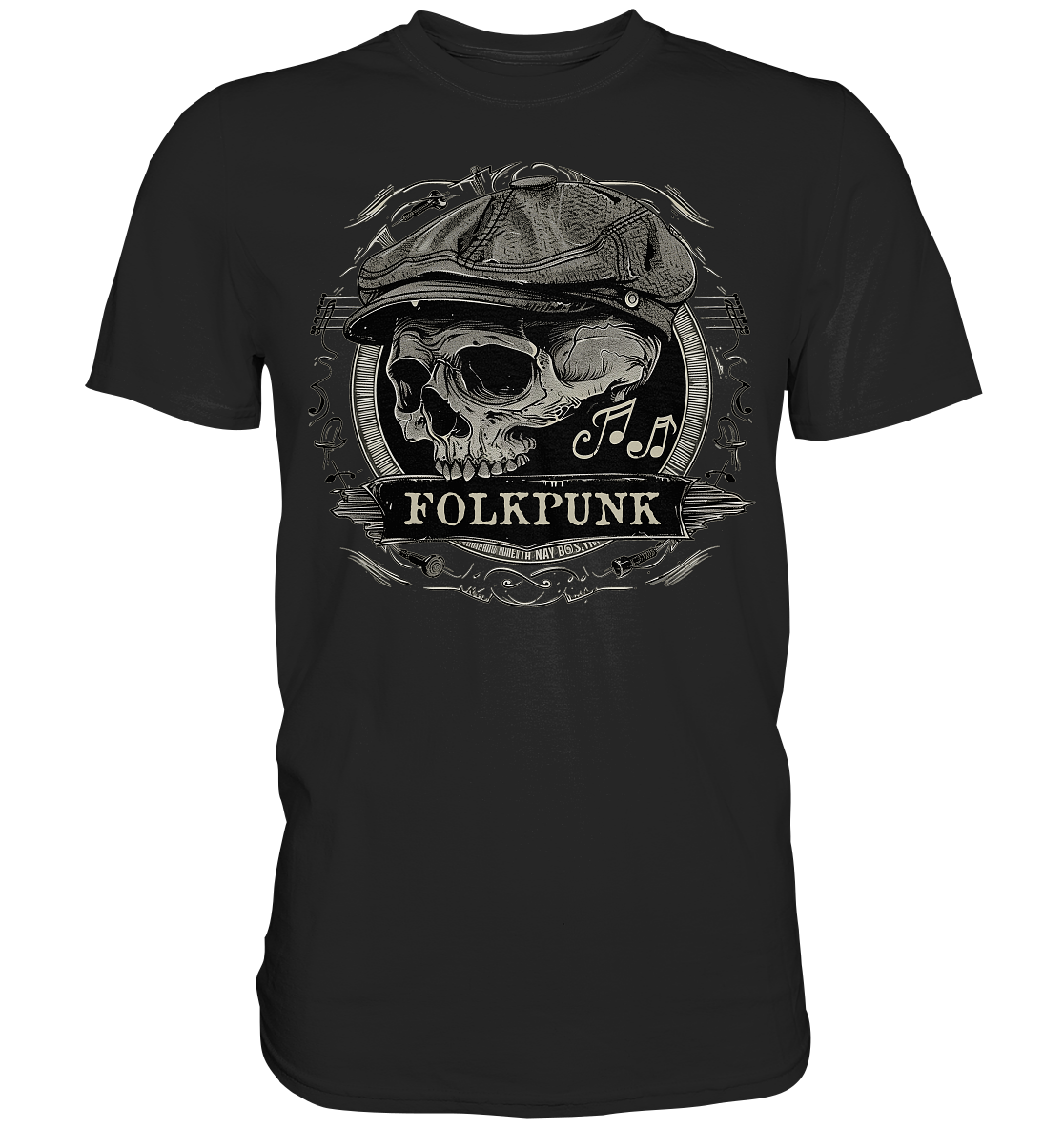 Folkpunk "Flatcap-Skull II"  - Premium Shirt