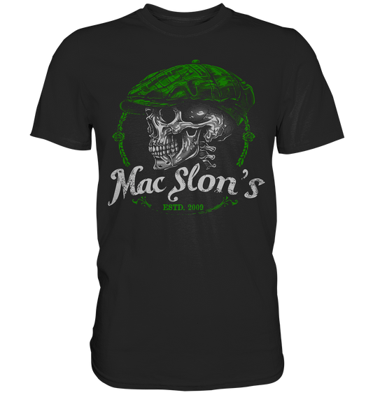 MacSlon's "Estd. 2009 / Flatcap-Skull VI" - Premium Shirt
