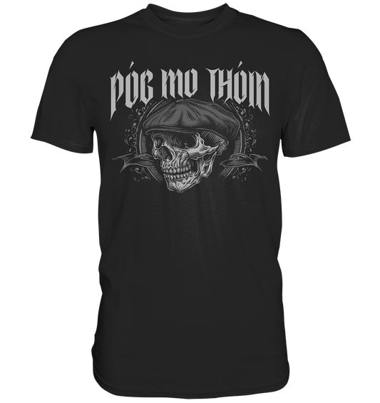 Póg Mo Thóin Streetwear "Flatcap-Skull II"  - Premium Shirt