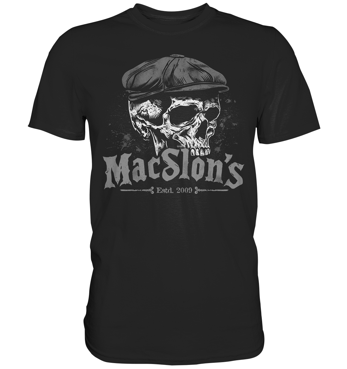 MacSlon's "Estd. 2009 / Flatcap-Skull IV" - Premium Shirt