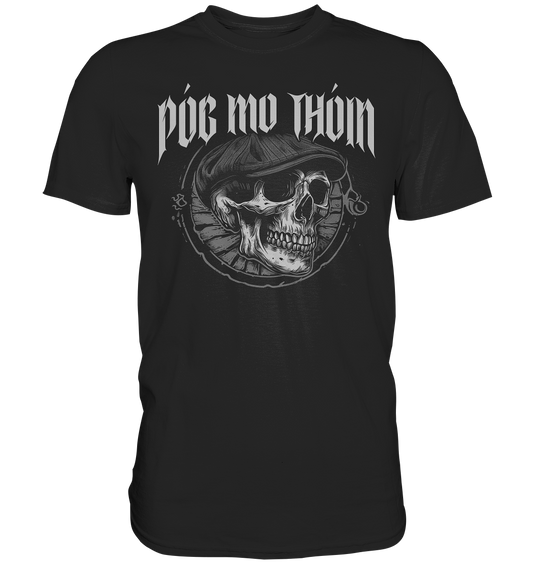 Póg Mo Thóin Streetwear "Flatcap-Skull I" - Premium Shirt