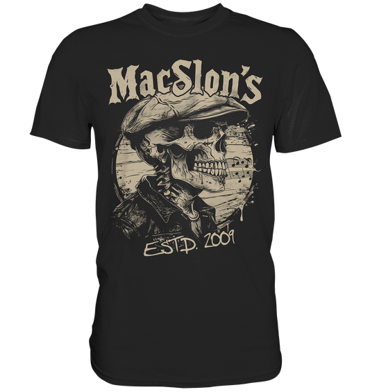 MacSlon's "Estd. 2009 / Flatcap-Skull XIII"  - Premium Shirt
