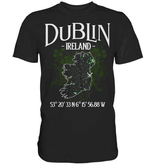 Dublin "Ireland / Coordinates" - Premium Shirt