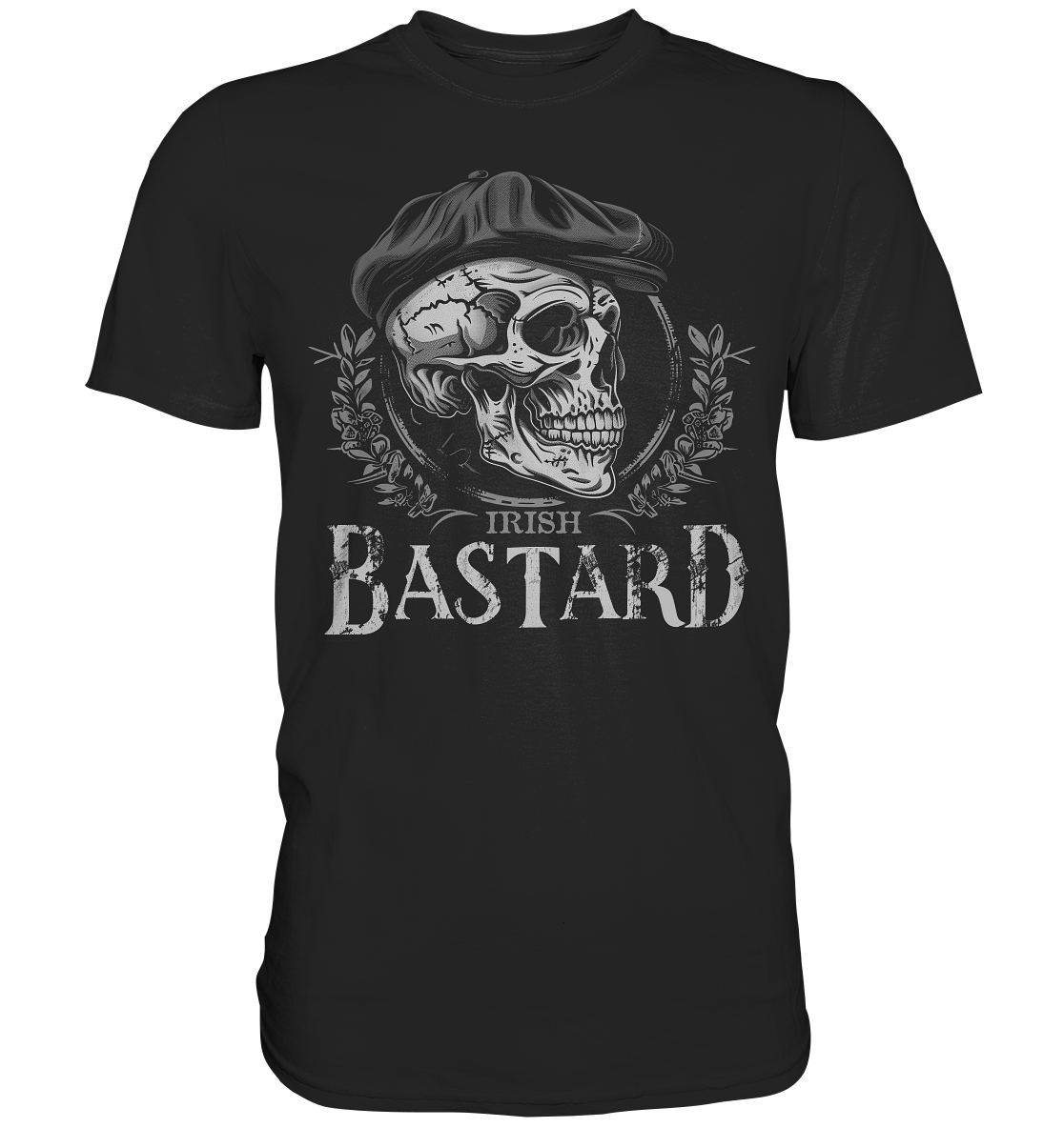 Irish Bastard "Flatcap-Skull III" - Premium Shirt