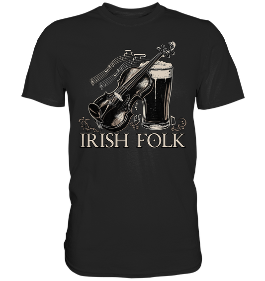 Irish Folk "Pint & Violin" - Premium Shirt