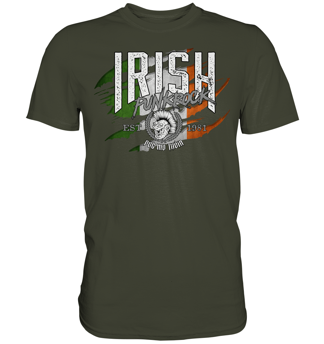 Póg Mo Thóin Streetwear "Irish Punkrock / Scratch" - Premium Shirt