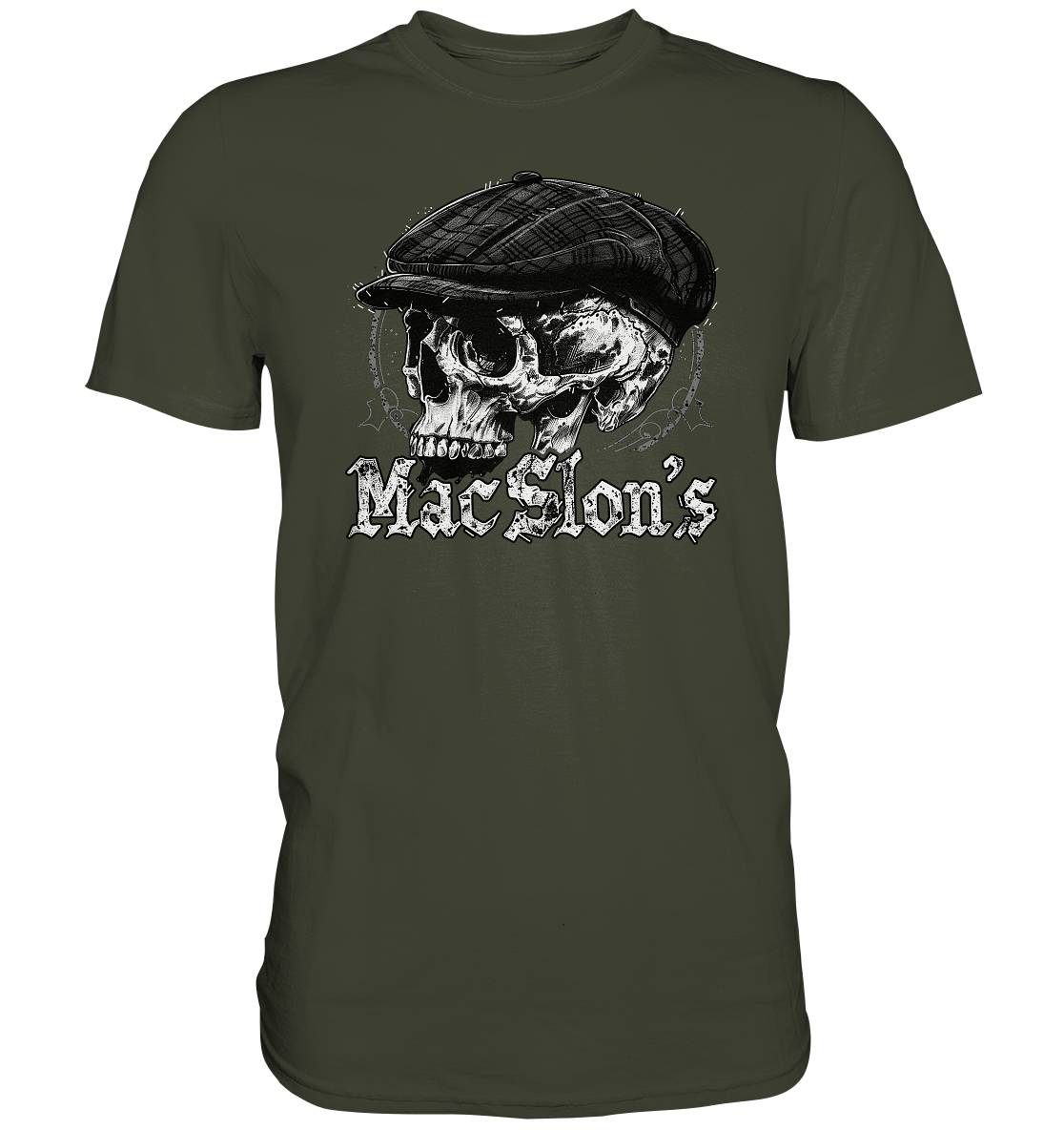 MacSlon's "Flatcap-Skull II" - Premium Shirt