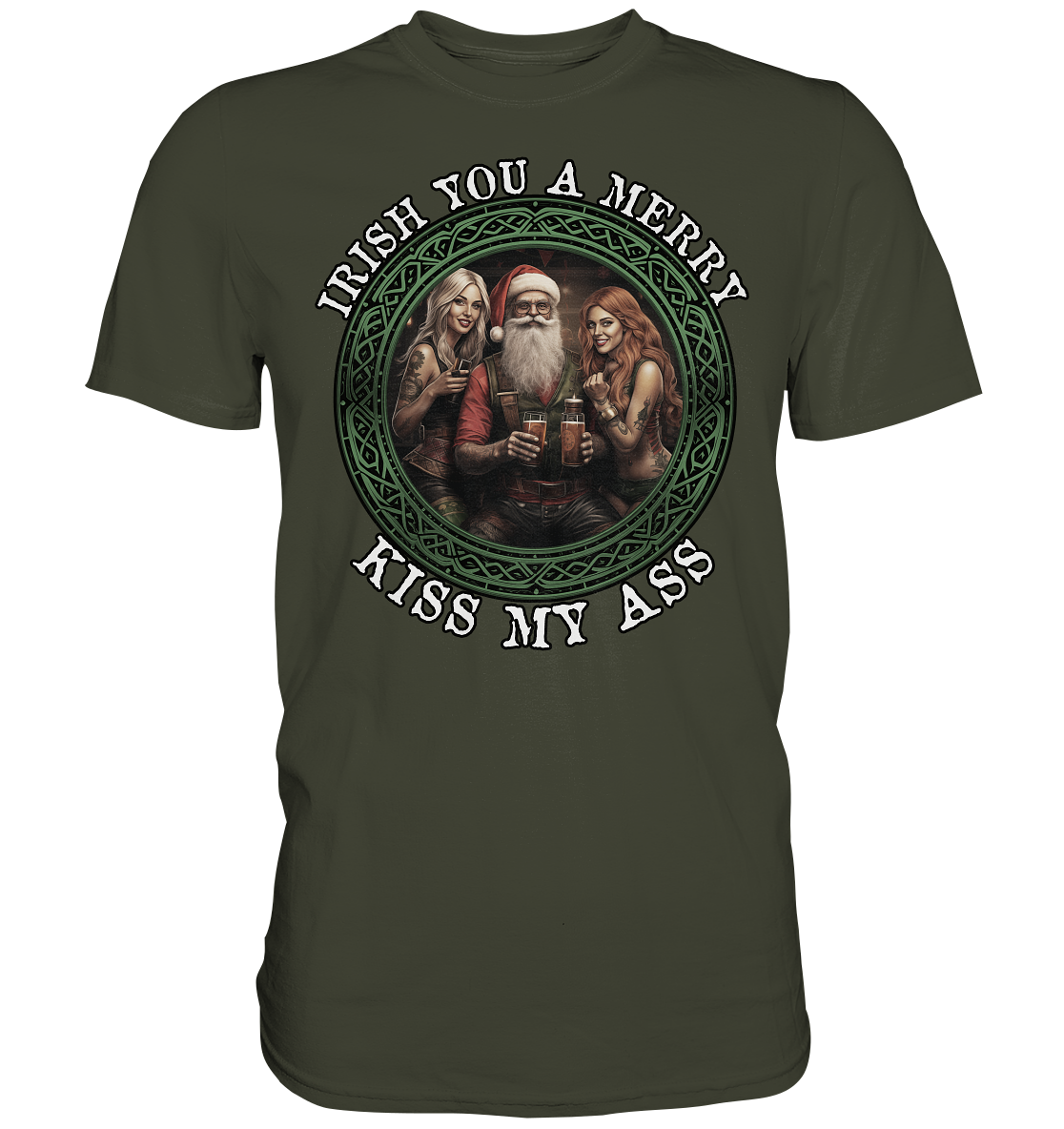 Irish You A Merry... "Santa, Girls & Beer II" - Premium Shirt