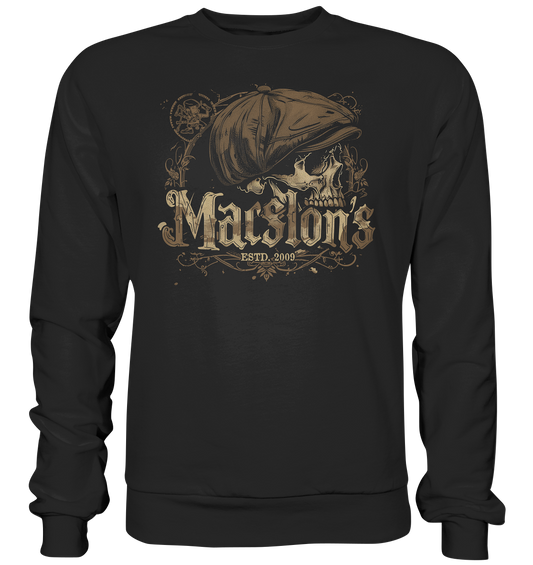 MacSlon's "Estd. 2009 / Flatcap-Skull VIII" - Premium Sweatshirt