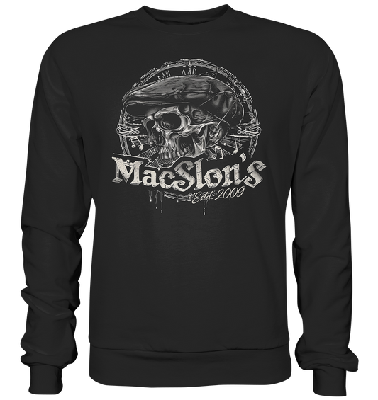 MacSlon's "Estd. 2009 / Flatcap-Skull X"  - Premium Sweatshirt