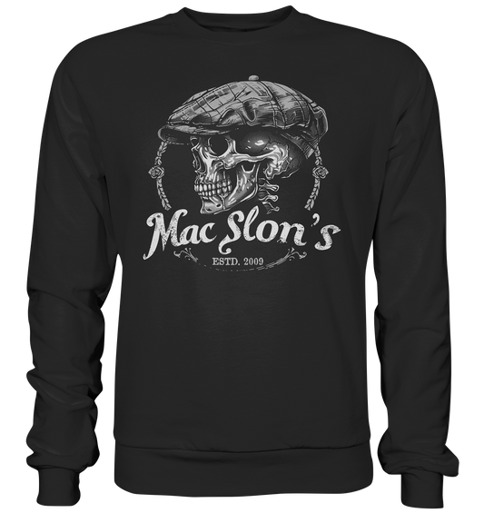 MacSlon's "Estd. 2009 / Flatcap-Skull VII" - Premium Sweatshirt