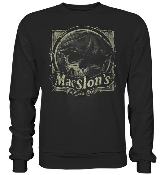 MacSlon's "Estd. 2009 / Flatcap-Skull XI" - Premium Sweatshirt