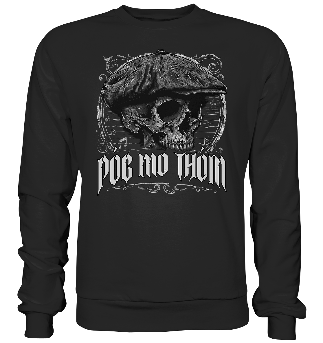 Póg Mo Thóin Streetwear "Flatcap-Skull III" - Premium Sweatshirt