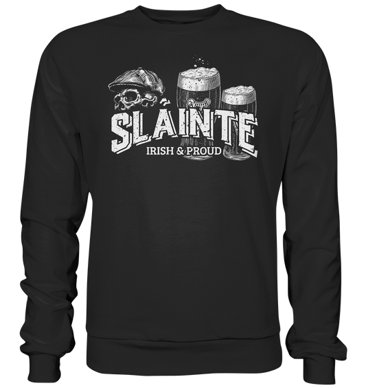 Sláinte "Irish & Proud / Flatcap-Skull I" - Premium Sweatshirt