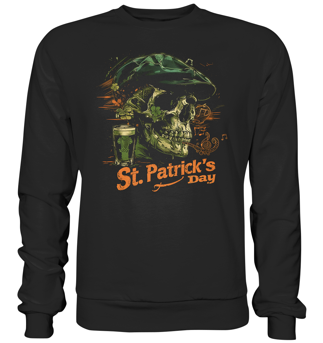 St. Patrick's Day "Flatcap / Skull I" - Premium Sweatshirt