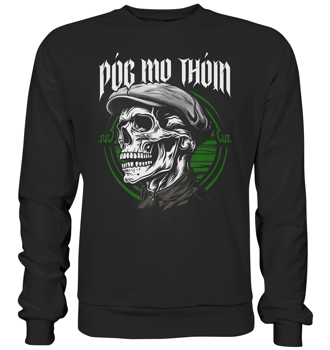 Póg Mo Thóin Streetwear "Flatcap-Skull II" - Premium Sweatshirt