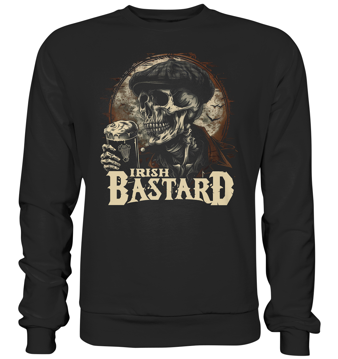 Irish Bastard "Flatcap-Skull IV" - Premium Sweatshirt