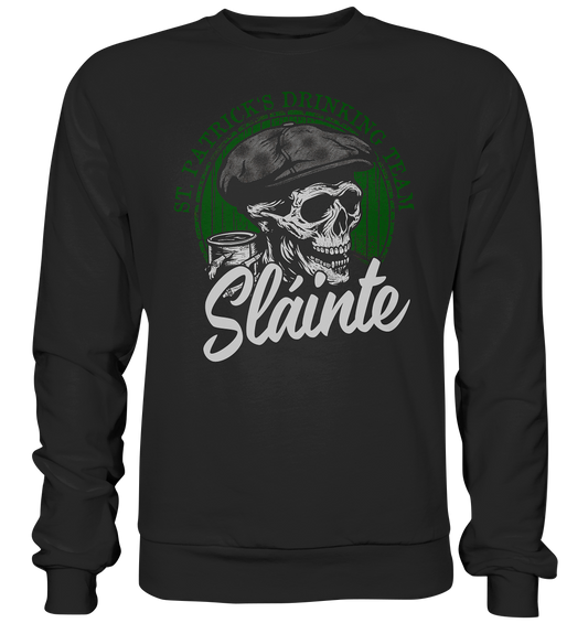Sláinte "St. Patrick's Drinking Team / Flatcap-Skull I" - Premium Sweatshirt
