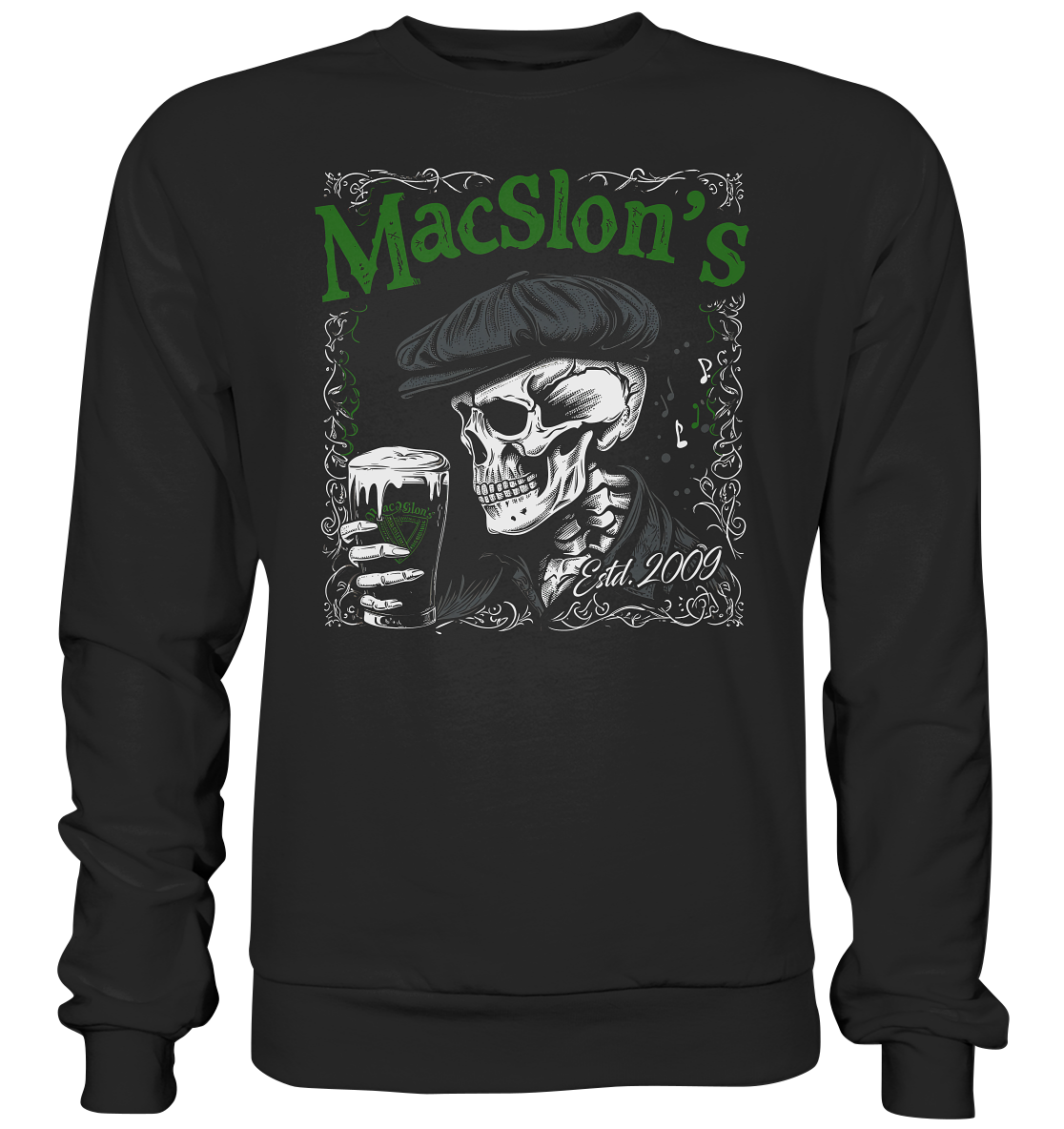 MacSlon's "Estd. 2009 / Drinking Skull" - Premium Sweatshirt