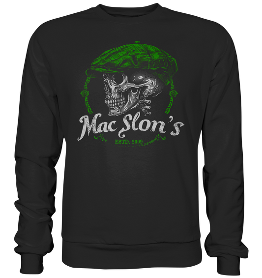 MacSlon's "Estd. 2009 / Flatcap-Skull VI" - Premium Sweatshirt