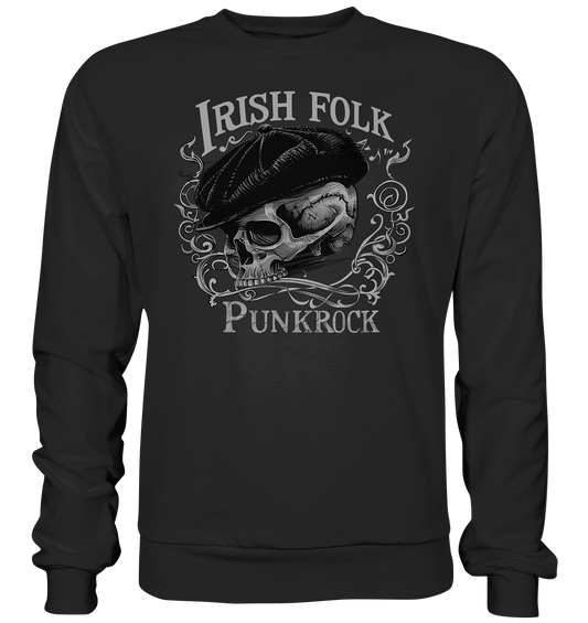 Irish Folk Punkrock "Flatcap-Skull II" - Premium Sweatshirt