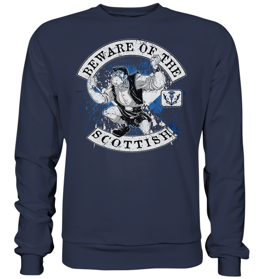 Beware Of The Scottish - Premium Sweatshirt