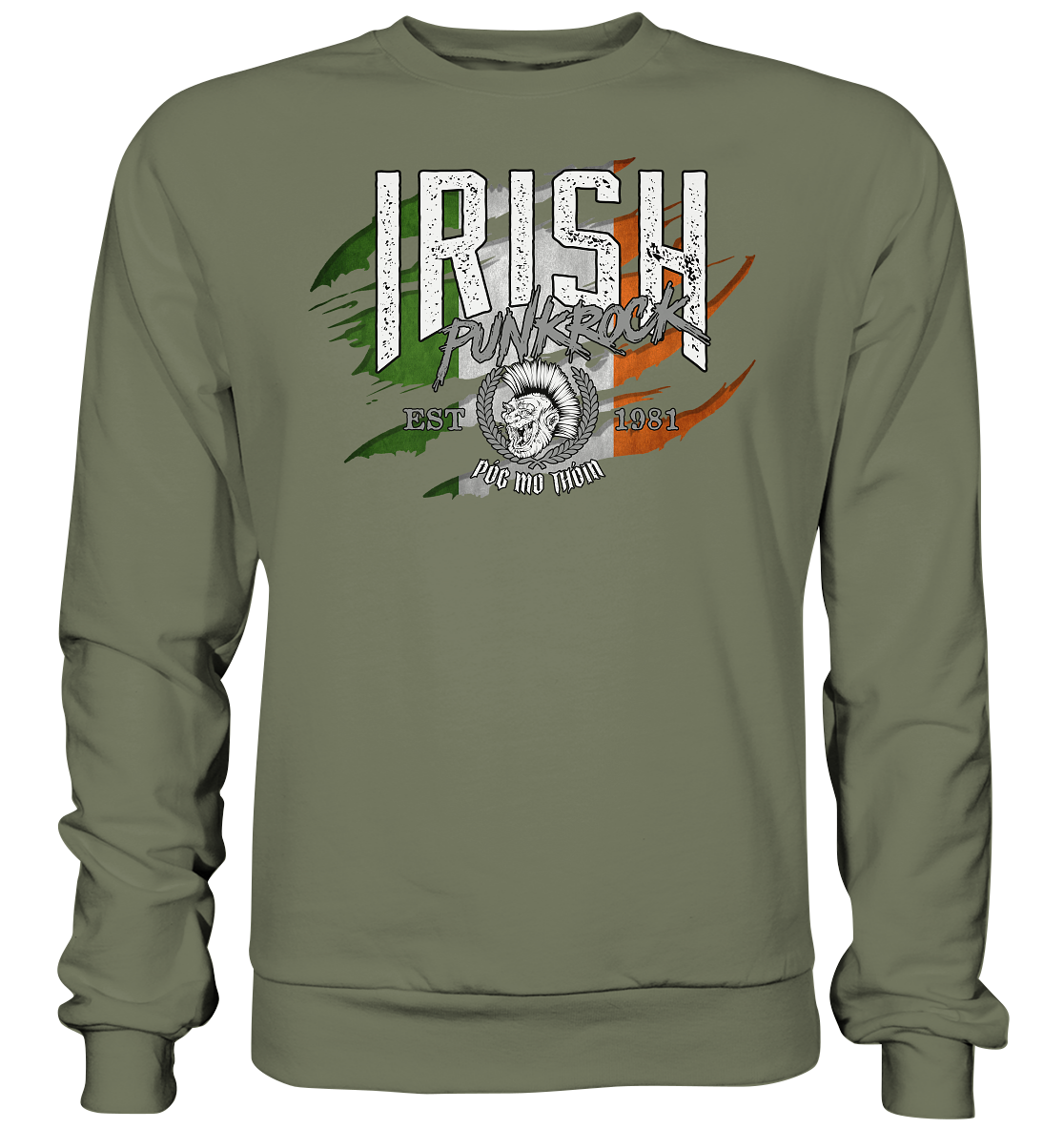 Póg Mo Thóin Streetwear "Irish Punkrock / Scratch" - Premium Sweatshirt