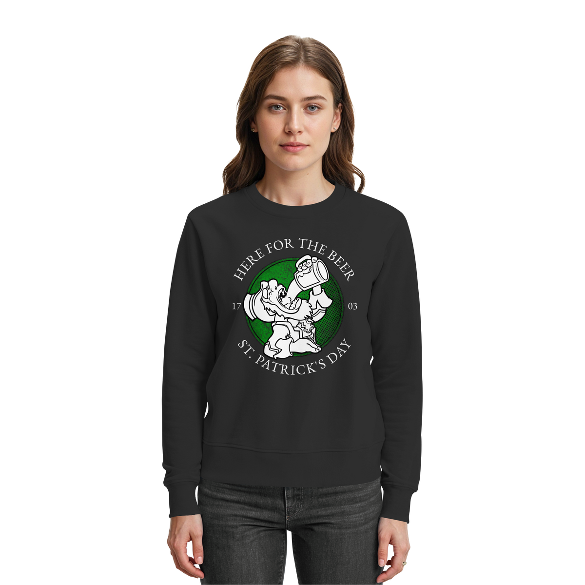 Here For The Beer "St. Patrick's Day"  - Premium Sweatshirt