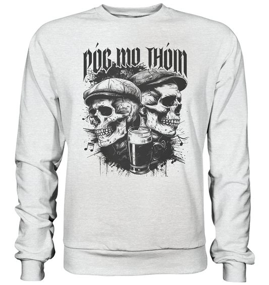 Póg Mo Thóin Streetwear "Two Skulls I" - Premium Sweatshirt