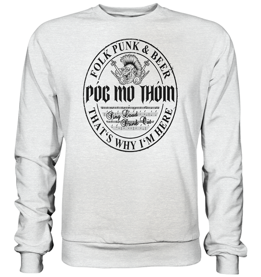 Póg Mo Thóin Streetwear "Folk Punk & Beer" - Premium Sweatshirt