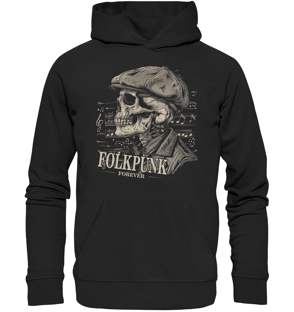 Folkpunk "Forever / Flatcap-Skull I" - Premium Unisex Hoodie