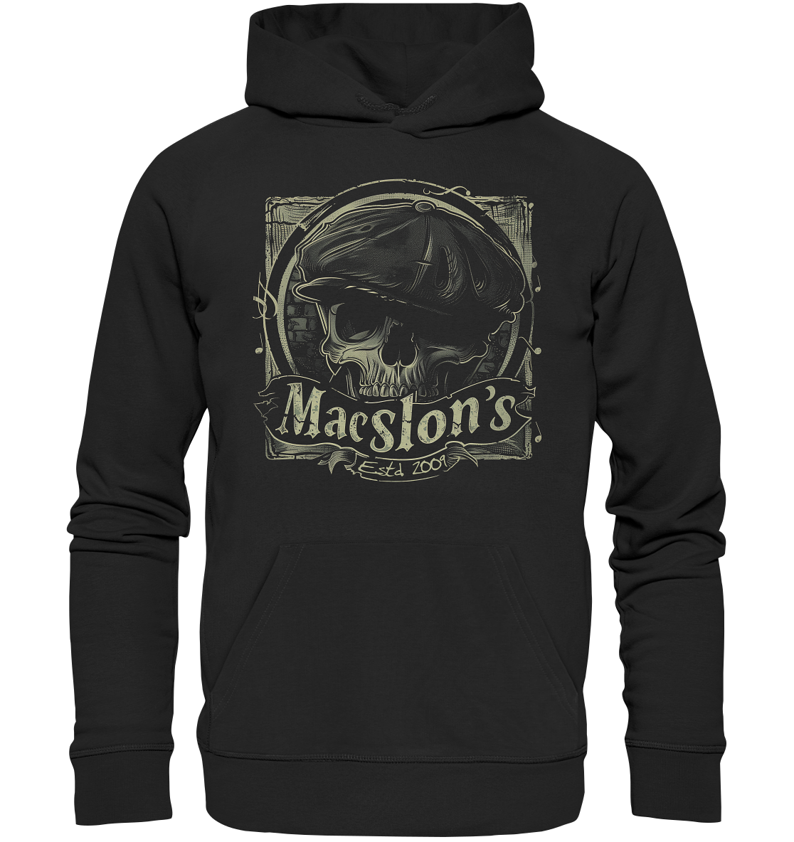 MacSlon's "Estd. 2009 / Flatcap-Skull XI" - Premium Unisex Hoodie