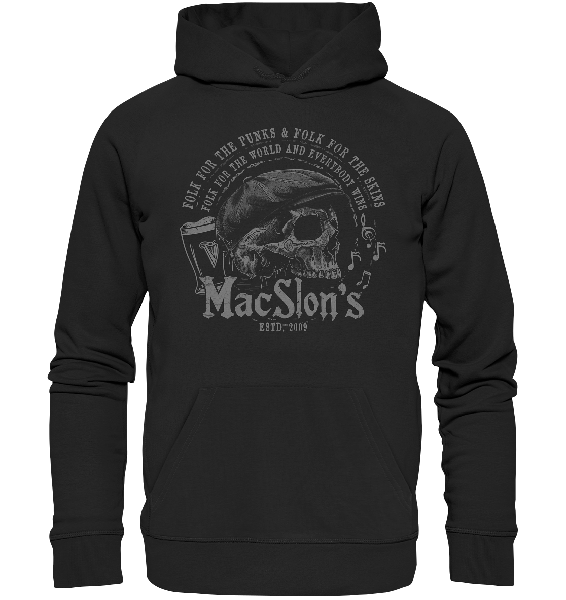 MacSlon's "Folk For The World / Flatcap-Skull" - Premium Unisex Hoodie