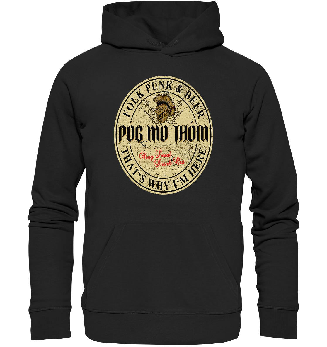 Póg Mo Thóin Streetwear "Folk Punk & Beer" - Premium Unisex Hoodie