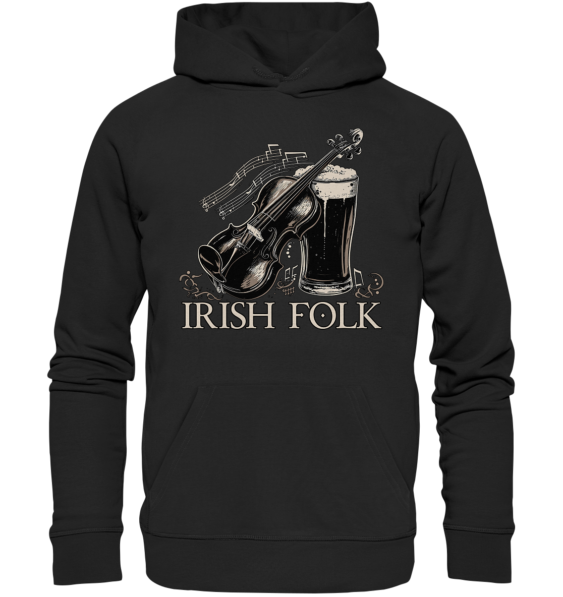 Irish Folk "Pint & Violin" - Premium Unisex Hoodie