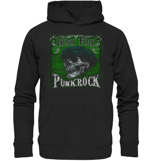 Irish Folk Punkrock "Flatcap-Skull III"  - Premium Unisex Hoodie