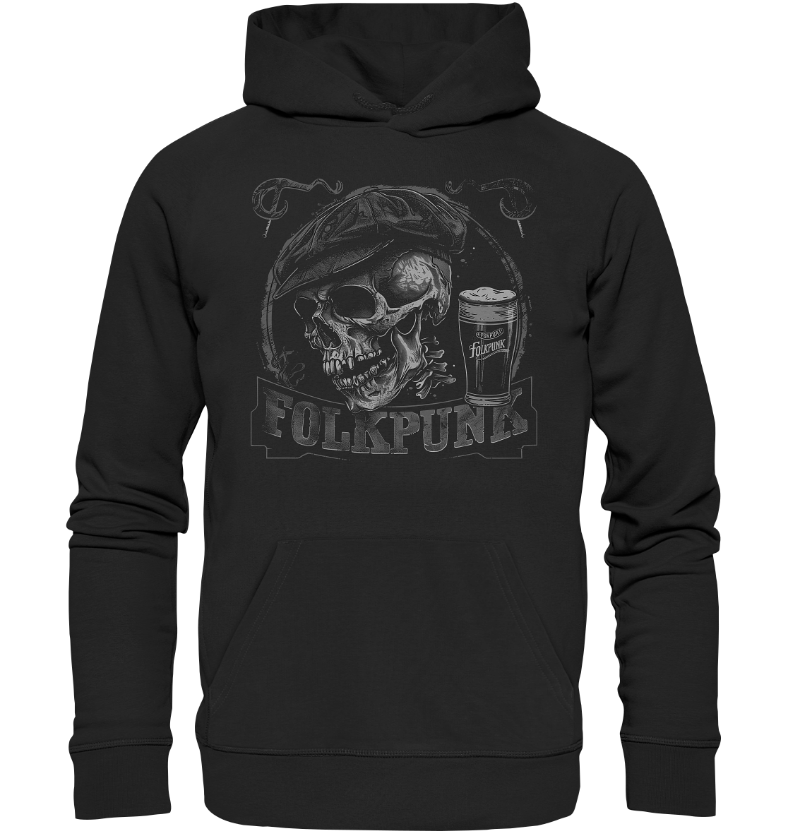 Folkpunk "Flatcap-Skull I" - Premium Unisex Hoodie