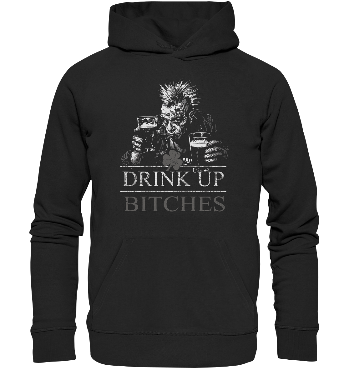 Drink Up Bitches "Punk I" - Premium Unisex Hoodie